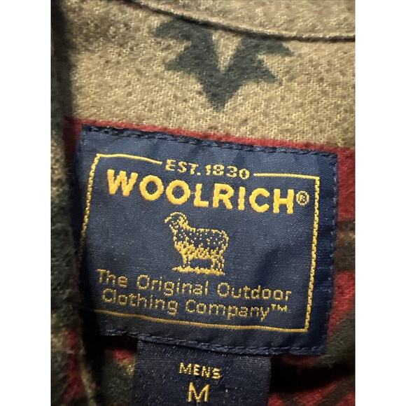 Vintage Woolrich Aztec Flannel Chamois Shirt Men’s size Large All over Print - Picture 6 of 6